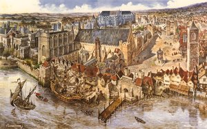 Widok z lotu ptaka na Westminster autorstwa Peter Jackson
