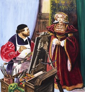 Holbein maluje portret Anny z Cleves autorstwa Peter Jackson