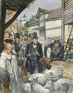 Ludwik Pasteur dostrzega wyniki swojego eksperymentu ze szczepionką na wąglika autorstwa Peter Jackson