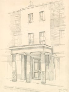 Marylebone Theatre, Londyn, wejście od Church Street, wybudowany w 1837 r. autorstwa Peter Jackson