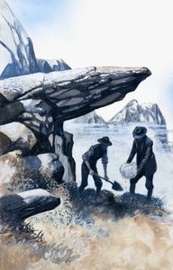 Scena na lądzie: banici i Indianie autorstwa Peter Jackson