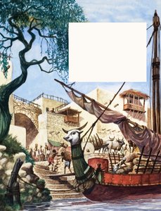 Rozładunek łodzi handlowej autorstwa Peter Jackson