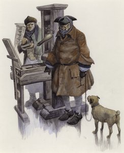 William Hogarth, 16 lutego 1740 r. na Targach Frost nad Tamizą autorstwa Peter Jackson