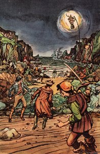 Niszczyciele na wybrzeżu Kornwalii autorstwa Peter Jackson