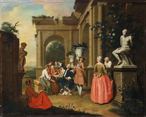 Koncert pod portykiem, 1739 autorstwa Peter Jacob Horemans