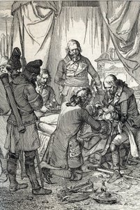 Kosciuszko insurrection: Polish hearts Tadeusz Kosciuszko (1746-1817) wounded in the Battle of Maciejowice against the Russians autorstwa Peter Johann Nepomuck Geiger
