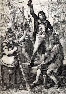 Wybuch rewolucji francuskiej w 1789 r.: zgromadzona ludność jest wzywana do wybrania koloru kokardy i wzięcia do ręki broni historycznej) autorstwa Antona Zieglera autorstwa Peter Johann Nepomuck Geiger