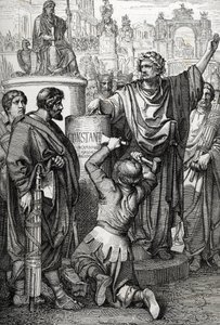 Założenie Konstantynopola przez cesarza Konstantynopola Wielkiego, który przeniósł stolicę cesarstwa do Bizancjum, które przemianował na Konstantynopol autorstwa Peter Johann Nepomuck Geiger