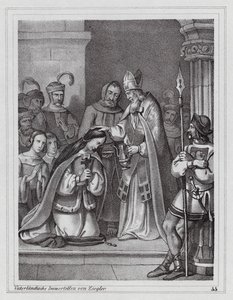 Cyryl i Metody, bizantyjscy misjonarze chrześcijańscy, IX wiek (rycina) autorstwa Peter Johann Nepomuk Geiger
