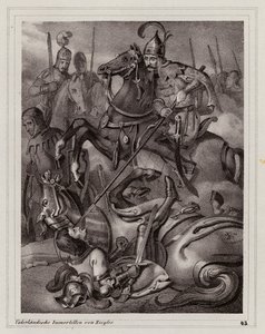Śmierć Fryderyka II Austriackiego w bitwie nad rzeką Leitha autorstwa Peter Johann Nepomuk Geiger