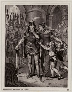 Jan Ślepy, król Czech (rycina) autorstwa Peter Johann Nepomuk Geiger