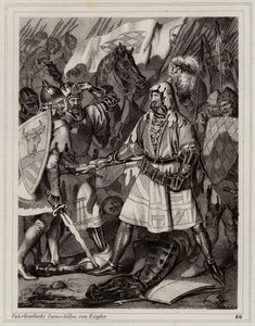 Jan Ślepy, król Czech (rycina) autorstwa Peter Johann Nepomuk Geiger
