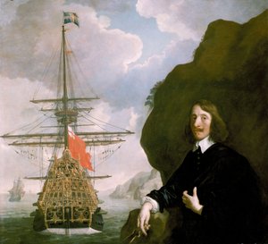 Peter Pett i "Władca mórz" (1637), ok. 1645-50 (olej na płótnie) autorstwa Peter Lely