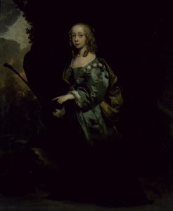 Portret młodej dziewczyny w kolorze zielonym (olej na płótnie) autorstwa Peter Lely