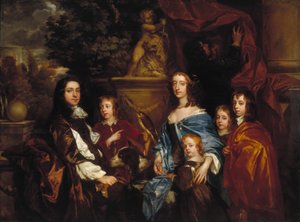 „Sir Edward Hales i jego rodzina”, 1656 autorstwa Peter Lely