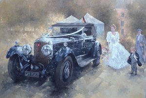 Bentley i Panna Młoda (olej na płótnie) autorstwa Peter Miller