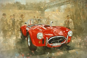 Kobra w Brooklands (olej na płótnie) autorstwa Peter Miller