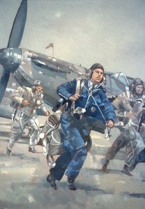 Scramble for the Skies (olej na płótnie)