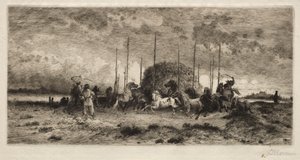Żniwa w San Juan, Nowy Meksyk autorstwa Peter Moran