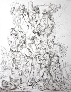 Jezus Chrystus zejście z krzyża (druk) autorstwa Peter Paul (after) Rubens