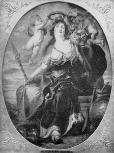 Portret Marii Medycejskiej według obrazu Petera Paula Rubensa (rycina) autorstwa Peter Paul (after) Rubens