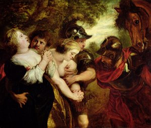 Gwałt na sabińskich kobietach autorstwa Peter Paul (after) Rubens