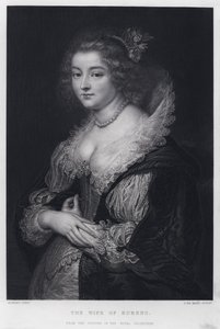 Żona Rubensa (rycina) autorstwa Peter Paul (after) Rubens