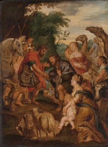 Pojednanie Jakuba i Ezawa autorstwa Peter Paul Rubens (after)