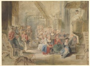 Kazanie w wiejskim kościele, ok. 1630 autorstwa Peter Paul Rubens