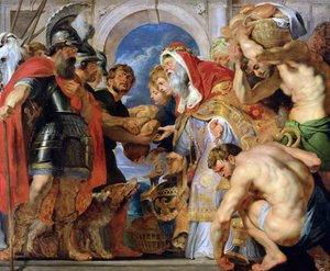 Abraham i Melchizedek autorstwa Peter Paul Rubens
