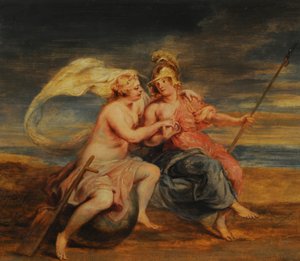 Alegoria fortuny i cnoty (olej na płycie) autorstwa Peter Paul Rubens