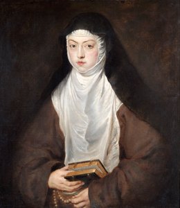 Ana Dorothea, córka Rudolfa II, życie w klasztorze Royal Bosonoga w Madrycie autorstwa Peter Paul Rubens