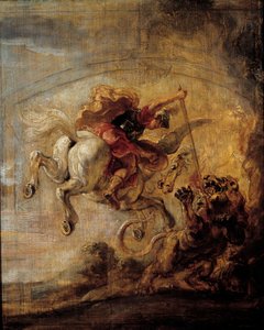 Bellerophon wspina się na Pegase przez swoją włócznię chimerę Obraz Pierre Paul (Pierre-Paul) Rubens (lub Peter Paul lub Petrus Paulus) (1577-1640) autorstwa Peter Paul Rubens