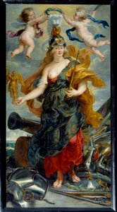 Cycle des Medicis: „” Portrait en pied de Marie de Medicis en Bellona (1573-1642) królowa Francji ”” Obraz Pierre Paul (Pierre-Paul) Rubens (ou Peter Paul ou Petrus Paulus) (1577-1640) (we .flam.) 1621 niedz. 2,76x1,49 m² autorstwa Peter Paul Rubens