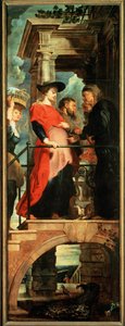 Zejście z krzyża, lewy panel: Nawiedzenie (obraz) autorstwa Peter Paul Rubens