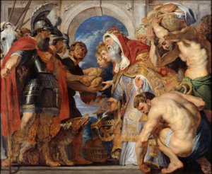 Spotkanie Abrahama i Melchizedecha autorstwa Peter Paul Rubens