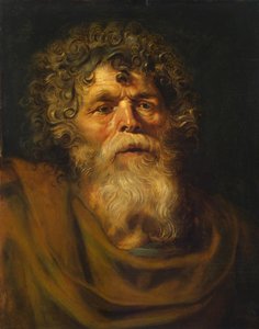 Głowa starego człowieka, studium do „Korony cierniowej (Ecce Homo)”, ok. 1612-14 (olej na panelu) autorstwa Peter Paul Rubens