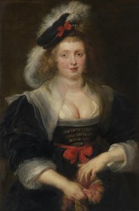 Helene Fourment, zakładająca rękawiczkę autorstwa Peter Paul Rubens