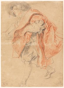 Młody mężczyzna schodzący po schodach autorstwa Peter Paul Rubens