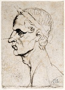 Juliusz Cezar, z dziesięciu rysunków ośmiu z pierwszych dwunastu Cezarów, według medali Giovanniego da Cavino (pióro i atrament na papierze) autorstwa Peter Paul Rubens