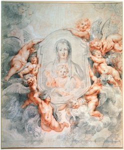 Madonna Adorowana przez Anioły Madonna della Vallicella, 1608. autorstwa Peter Paul Rubens
