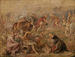Spotkanie króla Ferdynanda Węgierskiego i kardynała-dziecięcego Ferdynanda Hiszpanii w Nördlingen autorstwa Peter Paul Rubens