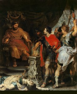 Mucius Scaevola przed Larsem Porseną, c.1618-20 autorstwa Peter Paul Rubens