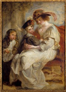 Portret Heleny Fourment (1614-1673), drugiej żony malarza z dwójką dzieci małżeństwa Obraz Pierre Paul (Pierre-Paul) Rubens (lub Peter Paul lub Petrus Paulus) (1577-1640) 1634 nd. 1,15x0,85 m² autorstwa Peter Paul Rubens