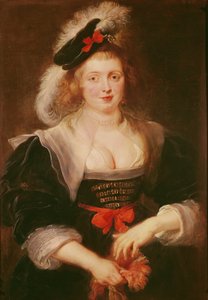 Portret Helene Fourment w rękawiczkach, ok. 1632 (olej na desce) autorstwa Peter Paul Rubens