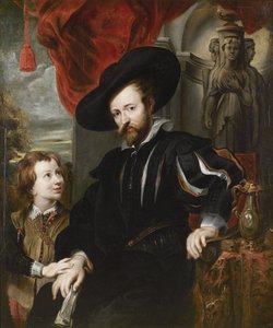Portret Petera Paula Rubensa z synem Albertem, połowa XVII wieku. autorstwa Peter Paul, Rubens
