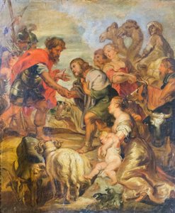 Pojednanie Ezawa i Jakuba autorstwa Peter Paul Rubens