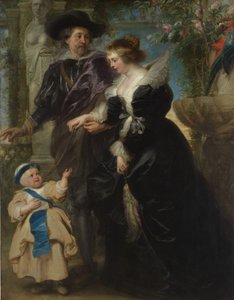 Rubens, jego żona Helena Fourment 1614-1673 i ich syn Frans 1633-1678, ca. 1635. autorstwa Peter Paul Rubens
