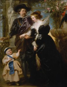 Rubens, jego żona Helena Fourment i ich syn Frans, ok. 1635 autorstwa Peter Paul Rubens