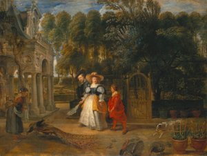 Rubens ze swoją drugą żoną w ogrodzie autorstwa Peter Paul Rubens